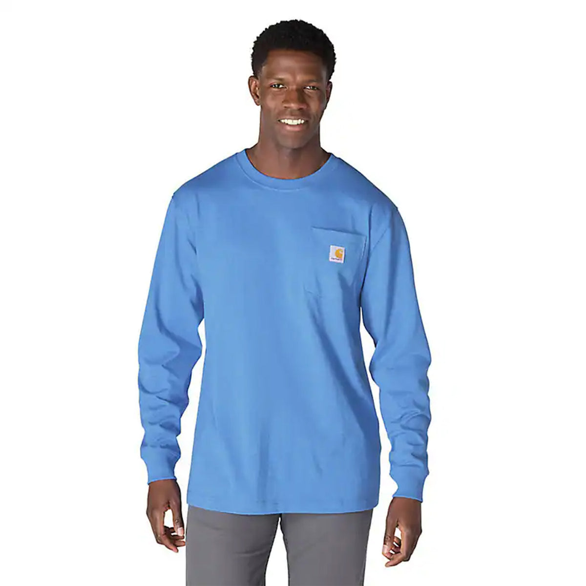 Loose Fit Heavyweight Long Sleeve Pocket T-Shirt