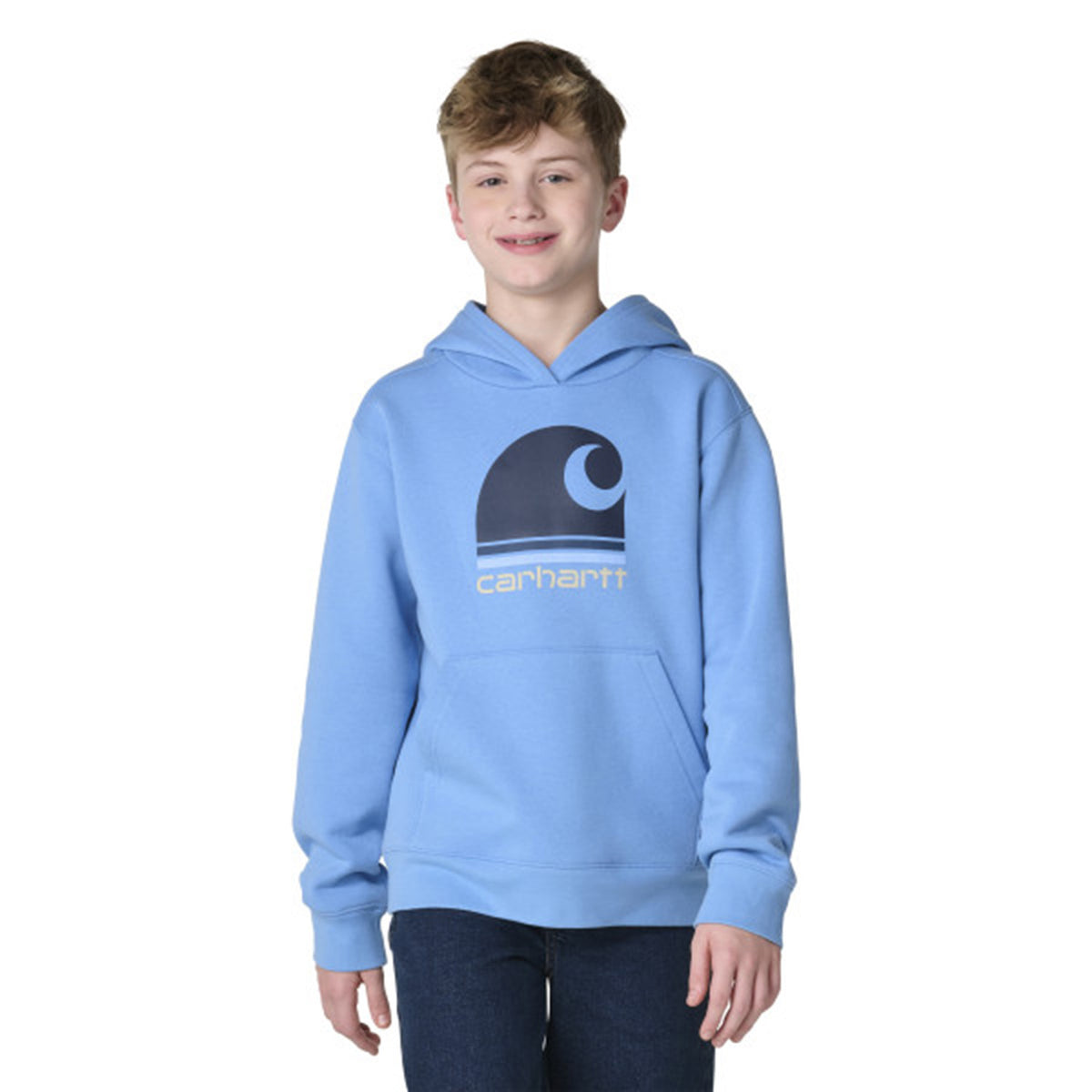 Boys' Long-Sleeve Hooded Graphic Sweatshirt, Youth
