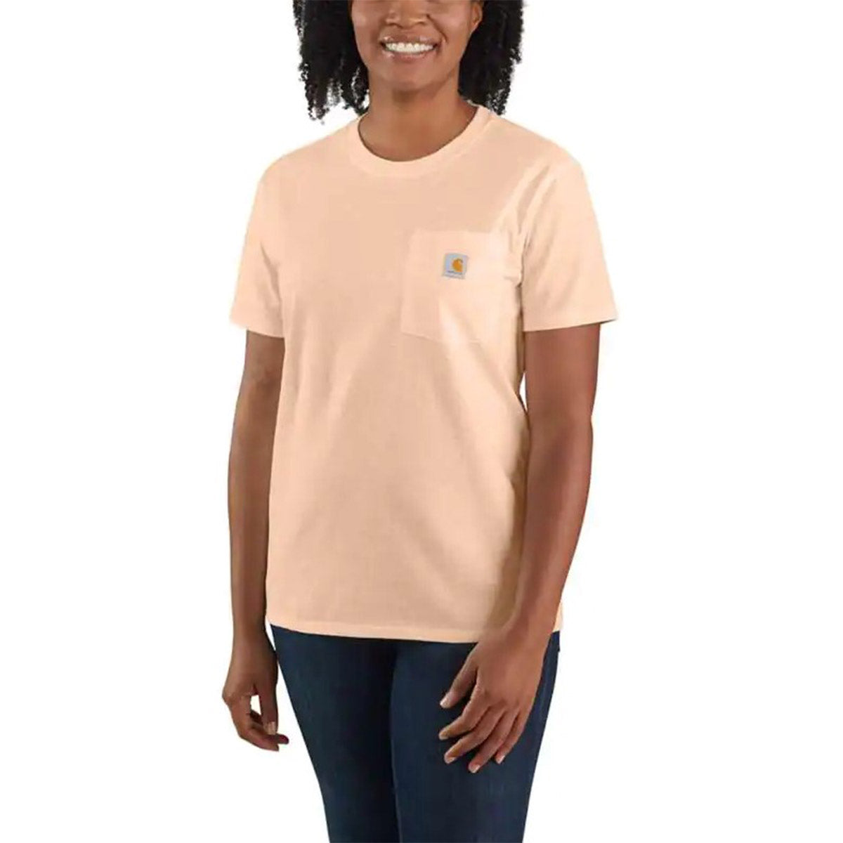 Women's Loose Fit Heavyweight Short Sleeve Pocket T-Shirt