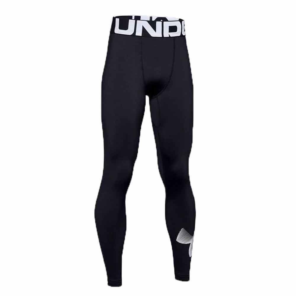 Boys' ColdGear Leggings, Black White