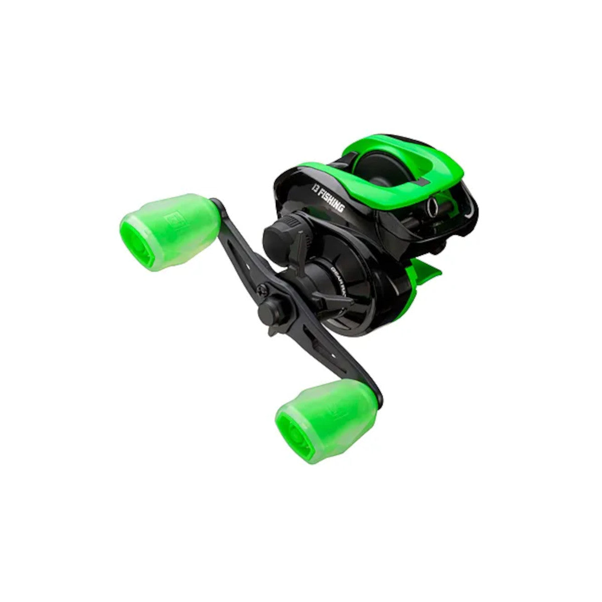 Side image of the Modus R2 Radioactive Baitcast Reel