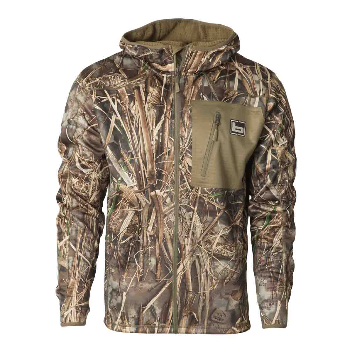Hooded Mid-Layer Full Zip Fleece Jacket