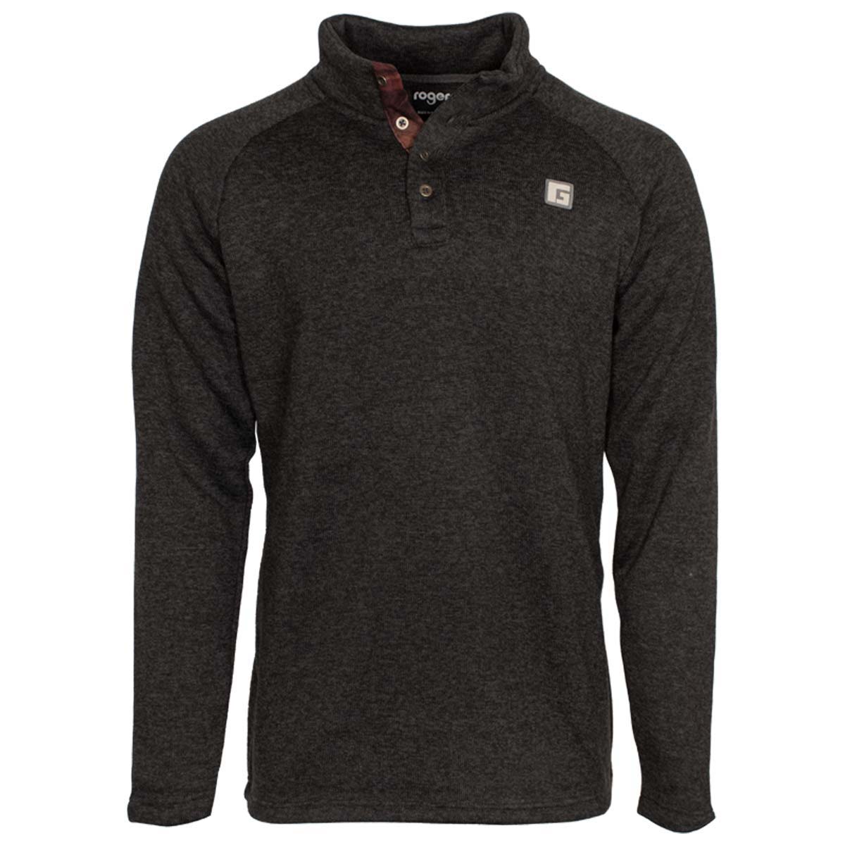 Classic 3 Button Sweater Fleece Henley