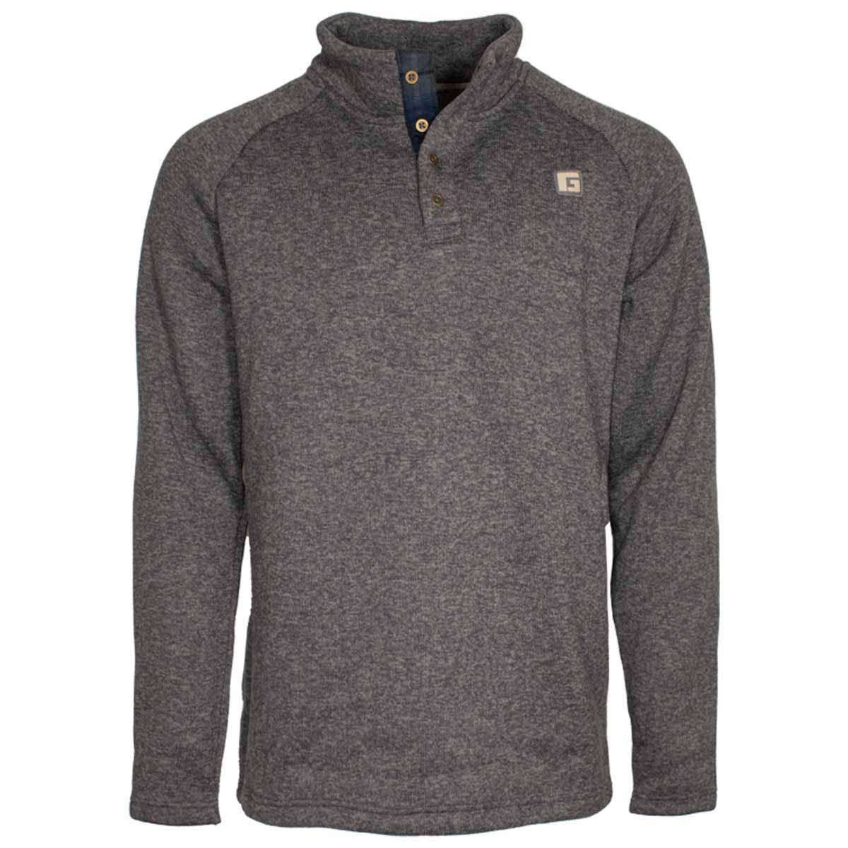 Classic 3 Button Sweater Fleece Henley