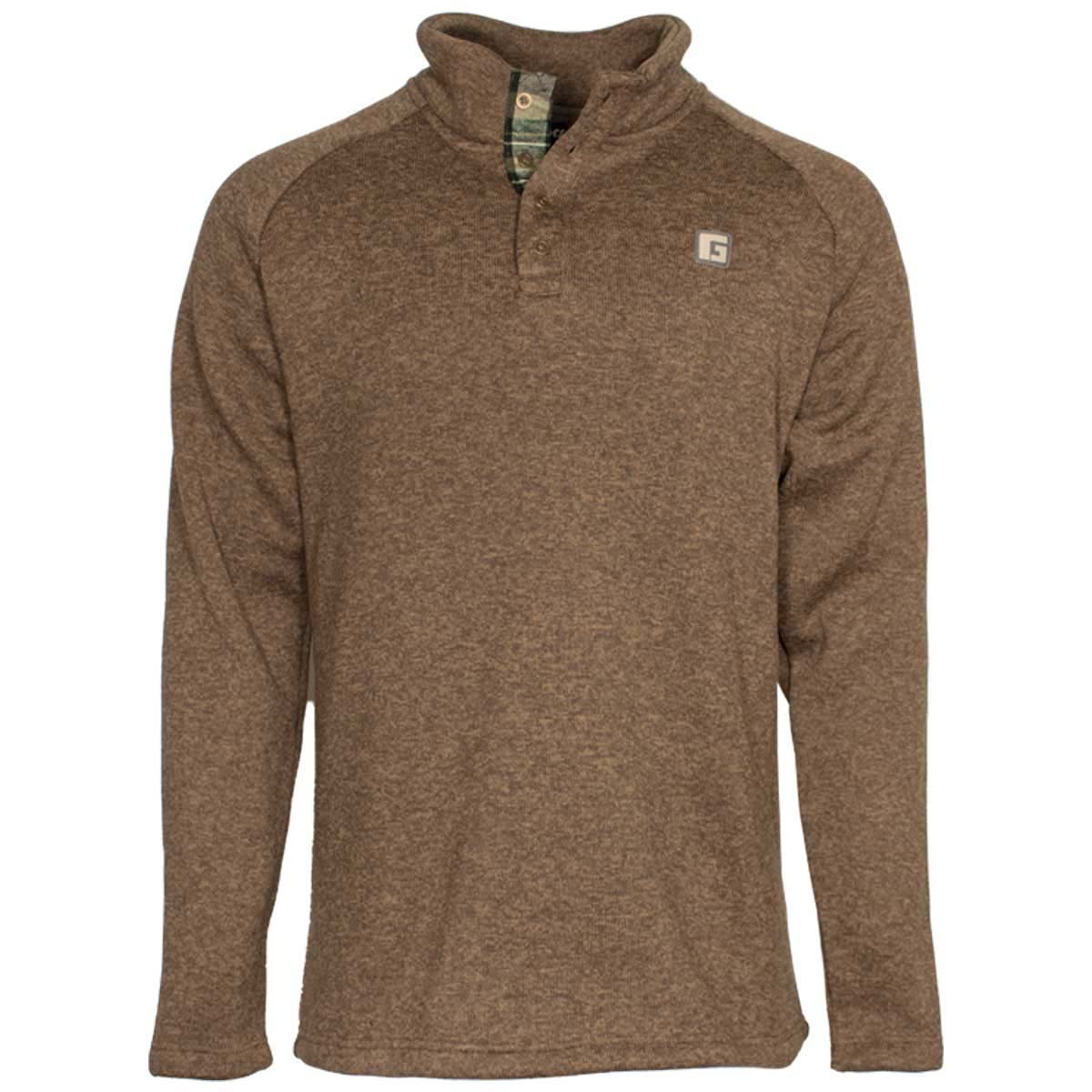 Classic 3 Button Sweater Fleece Henley