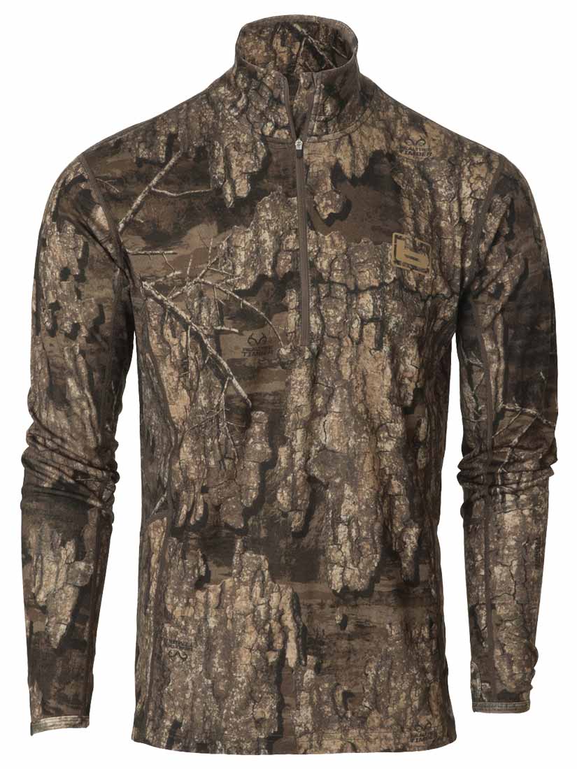 Base 230 Gram Merino Wool 1/4 Zip Pullover - Realtree Timber