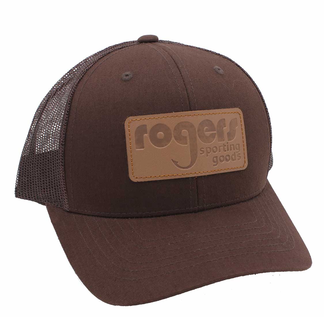Rogers Leather Patch Trucker Hat
