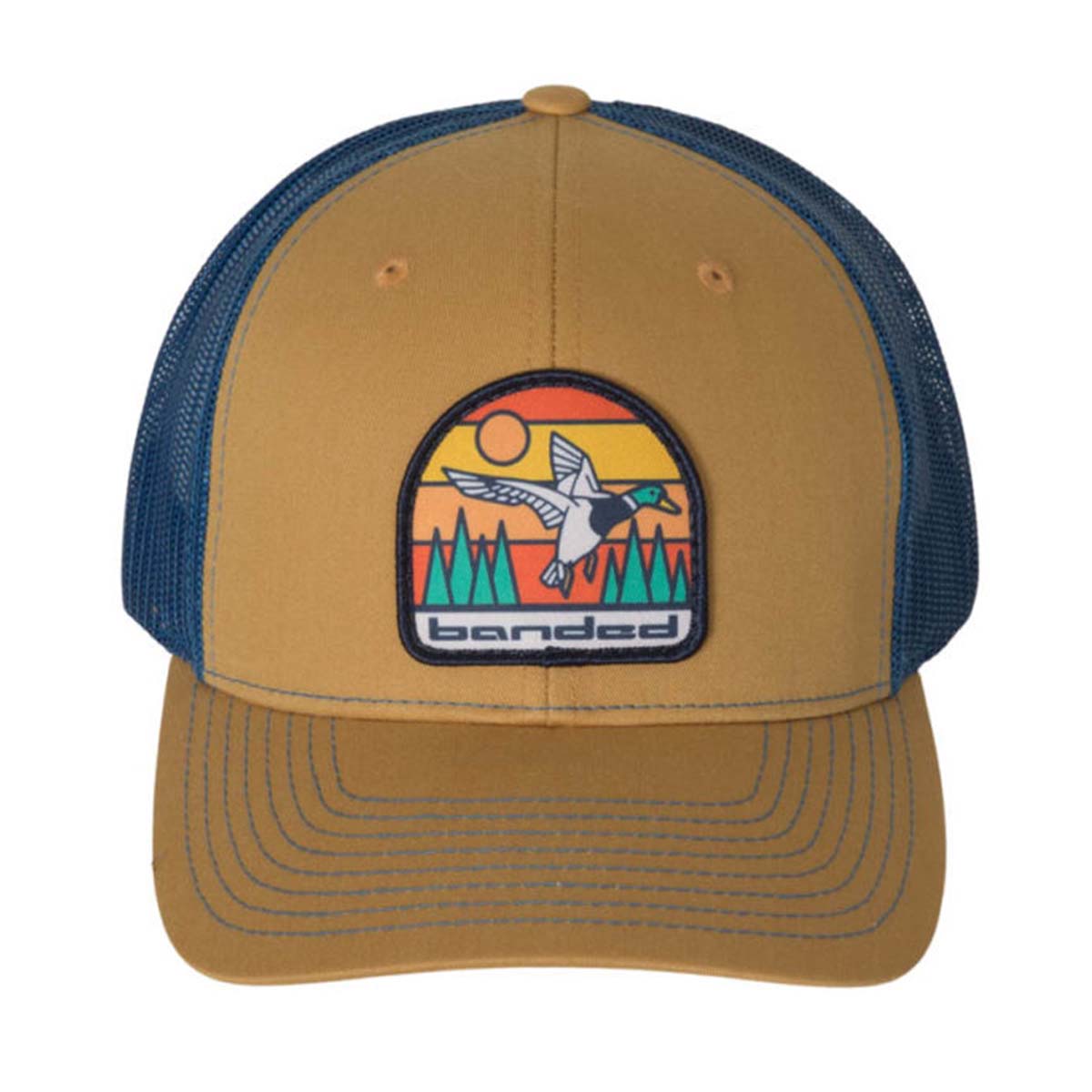 Thick Lines Patch Snapback Trucker Hat 