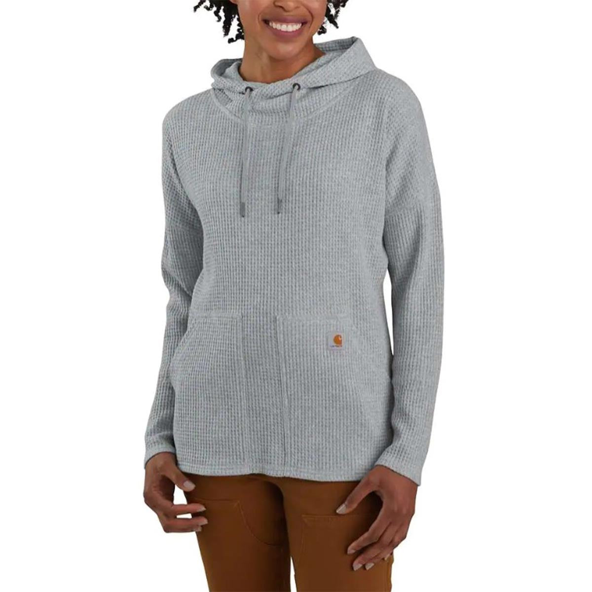 Women's Relaxed Fit Heavyweight Long Sleeve Hooded Thermal Shirt