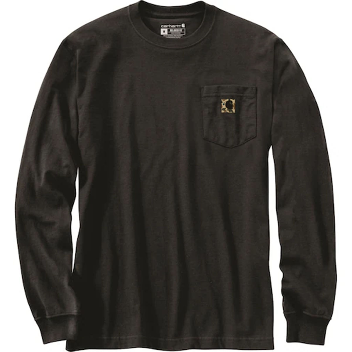 Relaxed Fit Heavyweight Long Sleeve Pocket Camo Graphic T-Shirt