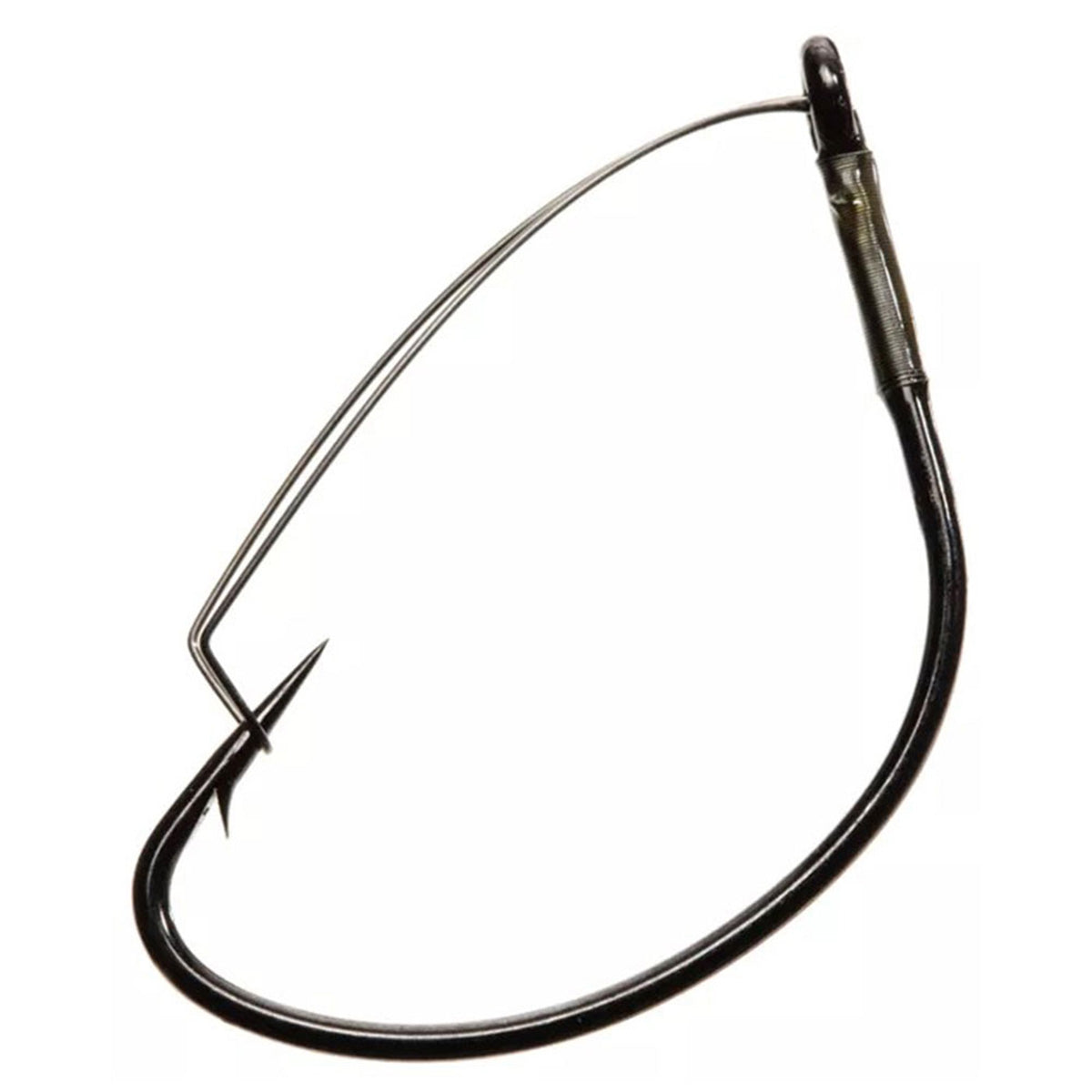 Wide Gap Weedless Hook - Black Nickel