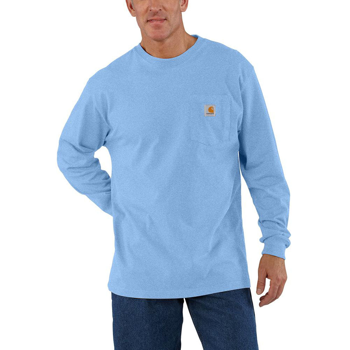 Loose Fit Heavyweight Long Sleeve Pocket T-Shirt
