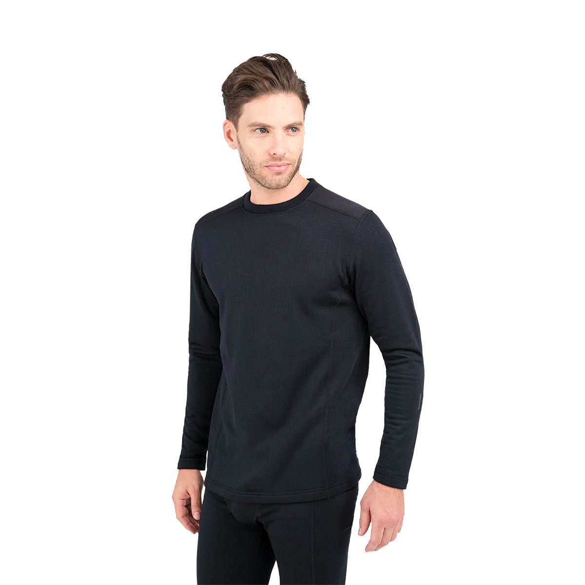 3.0 Ecolator Heavyweight Performance Thermal Crew Shirt, Black