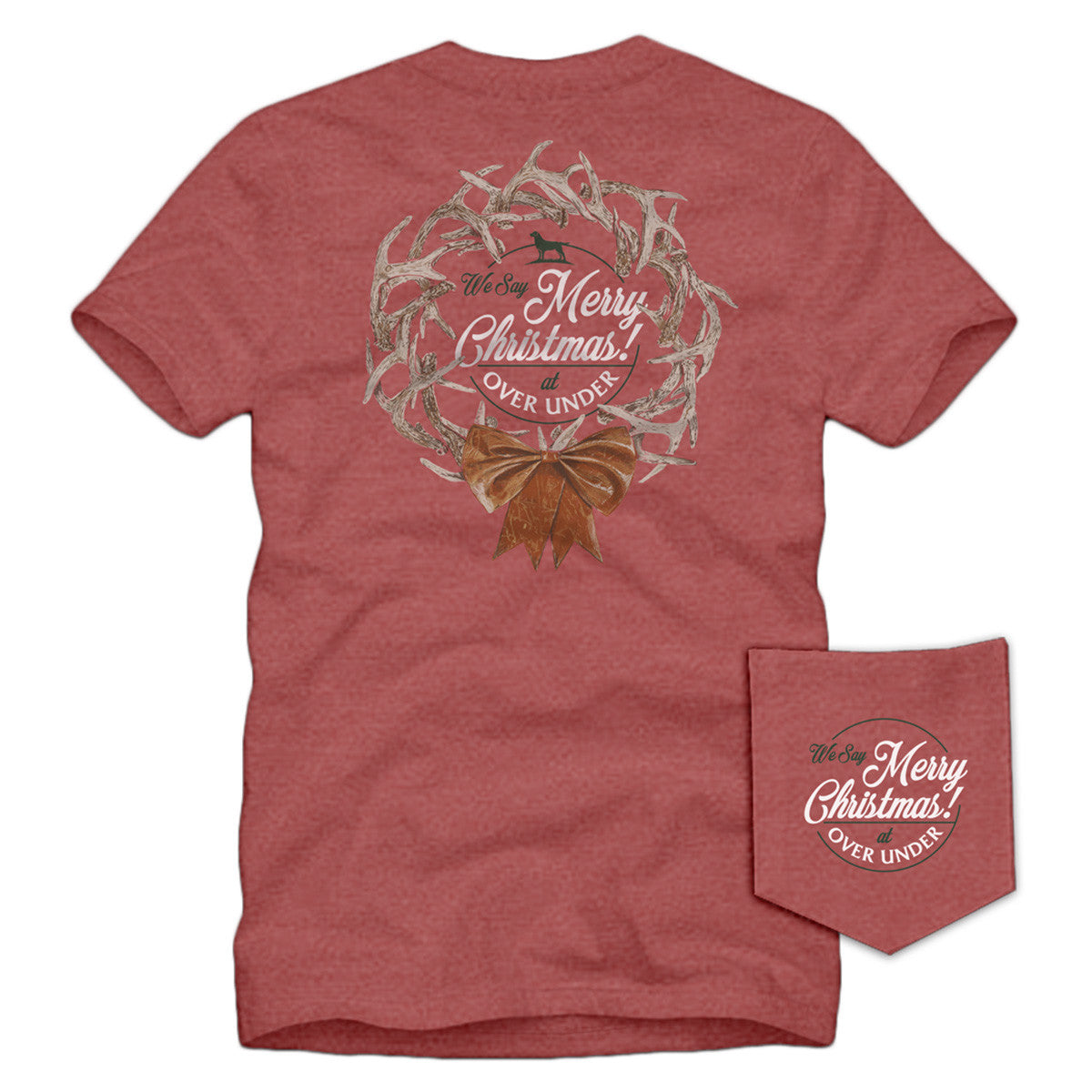Over Under Merry Christmas Sort Sleeve Tee Image