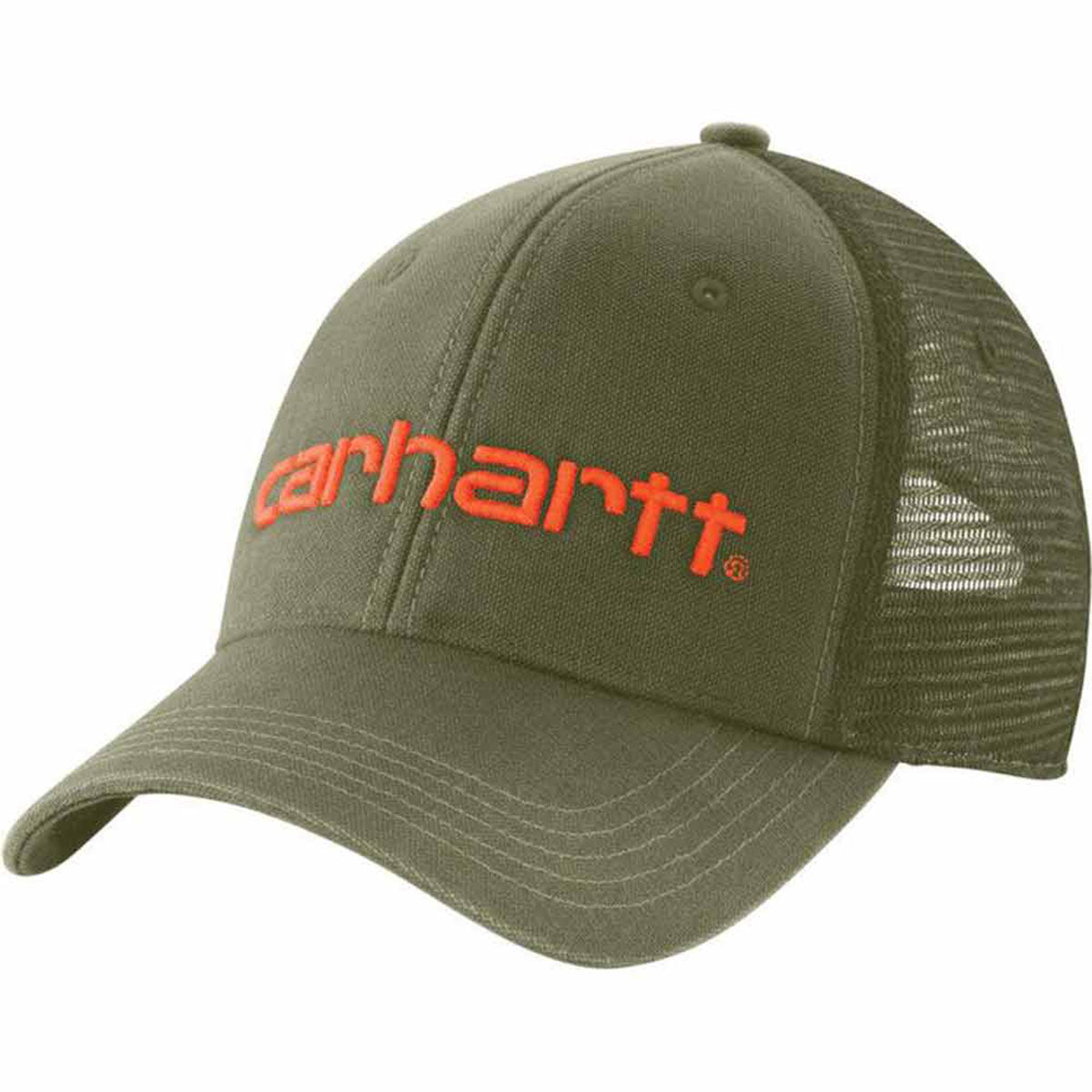 Canvas Mesh-Back Logo Cap