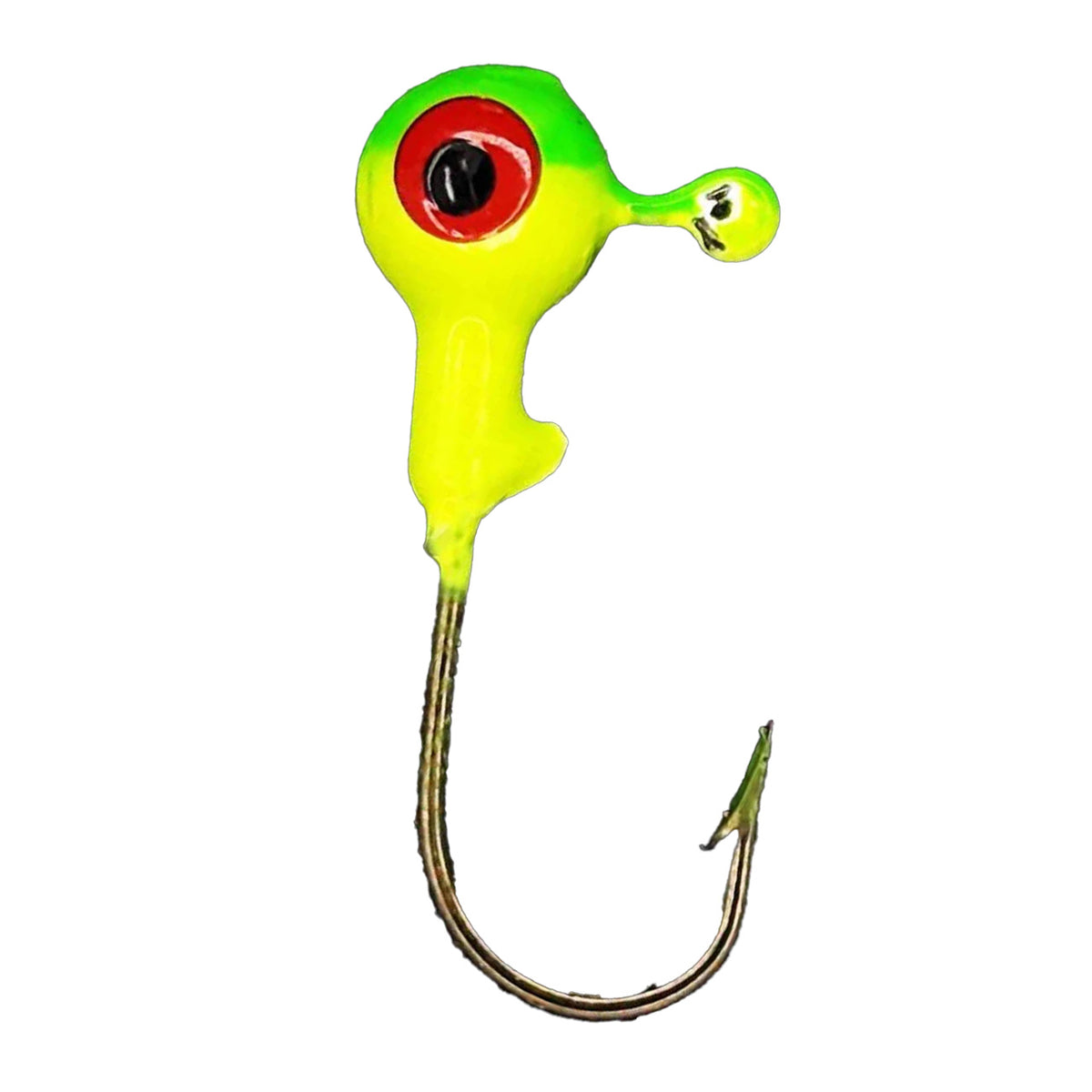 Painted Ball Head Jigheads with Bronze Hook, 10 Pack