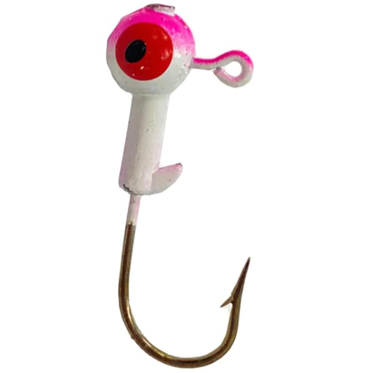 Painted Ball Head Jigheads with Bronze Hook, 10 Pack