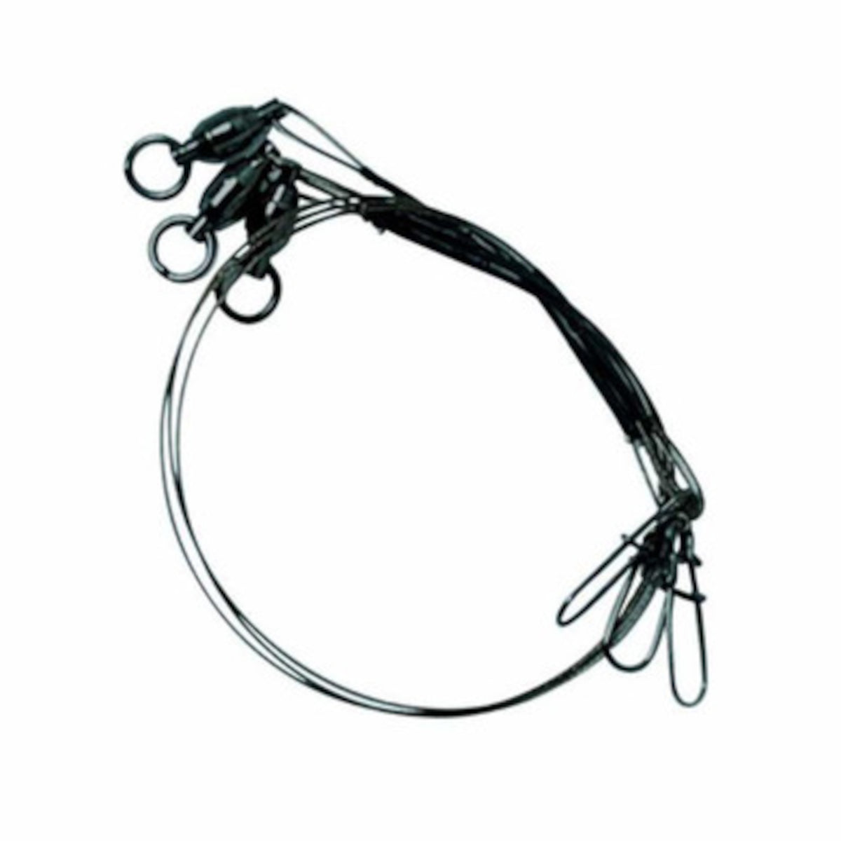 Steel Leader with Ball Bearing Swivel and Dual Lock Snap, 3 Pack