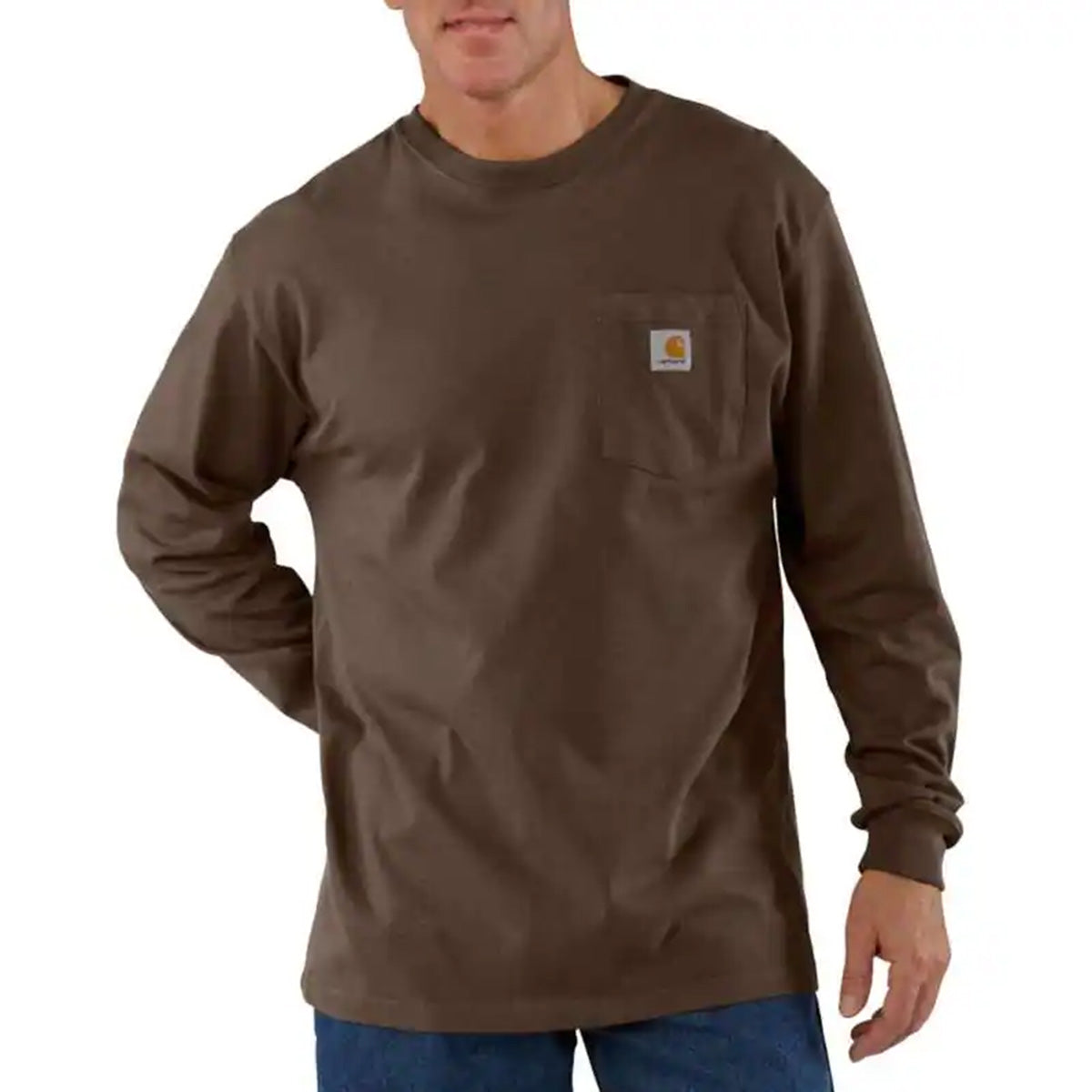 Loose Fit Heavyweight Long Sleeve Pocket T-Shirt