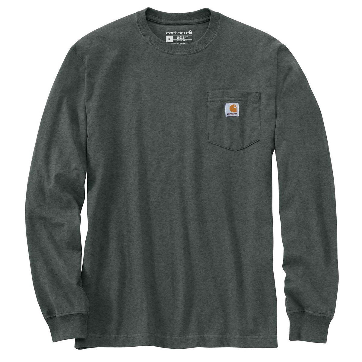 Loose Fit Heavyweight Long Sleeve Pocket T-Shirt