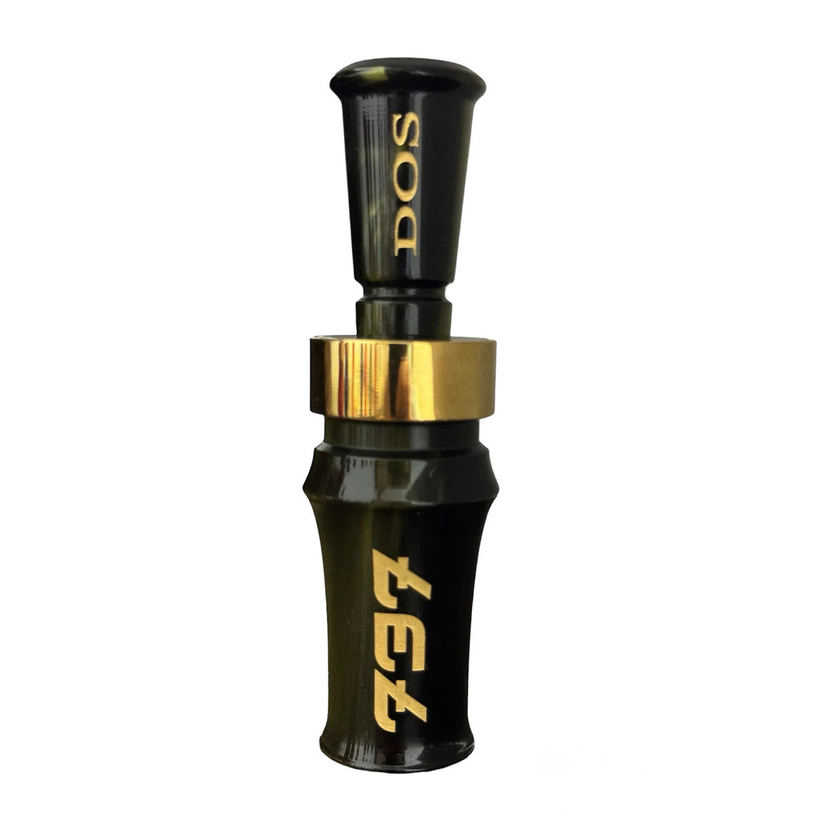 737 DOS Pure Hunter Double Reed Duck Call Image in Black Gold-Brass 