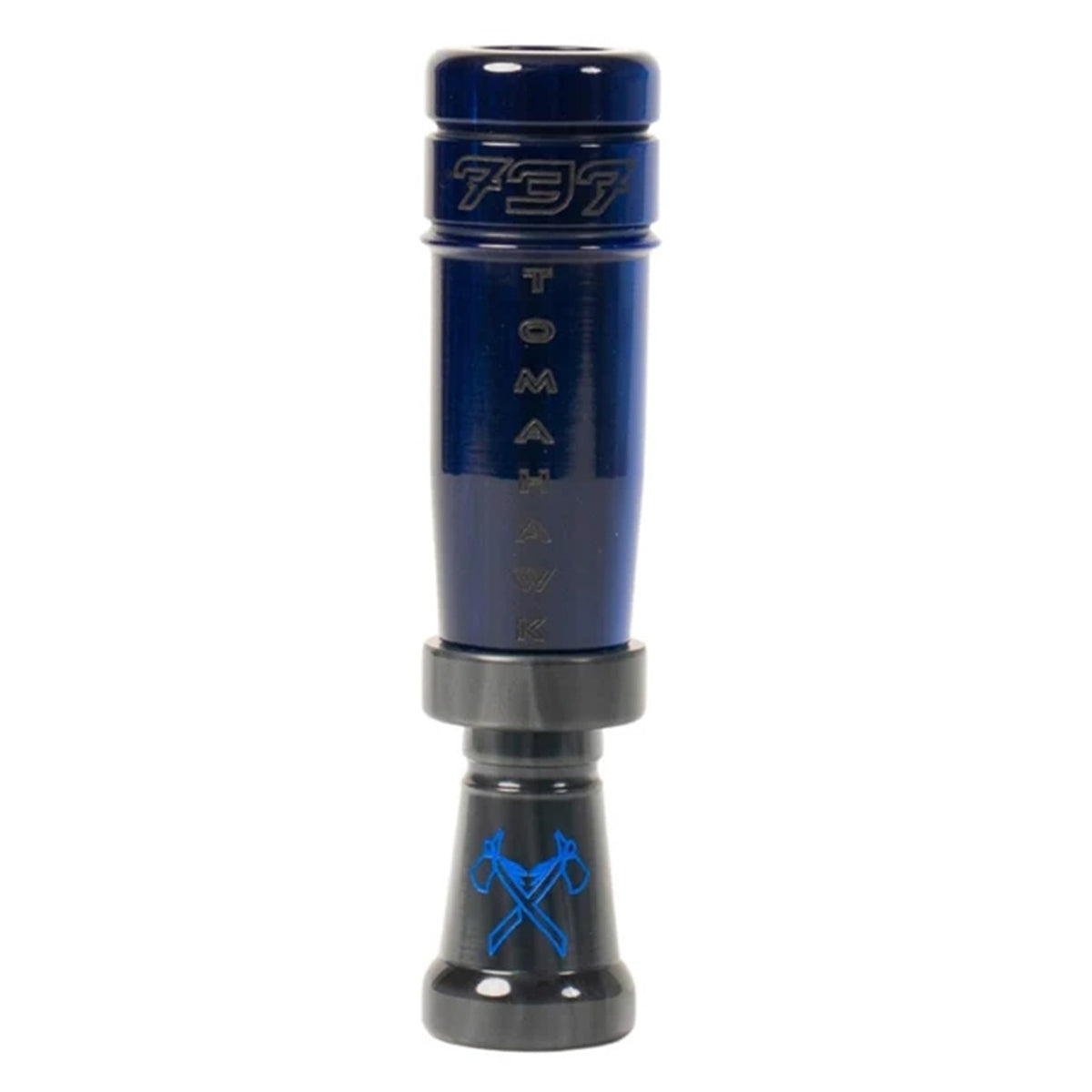 Product Image of the 737 Flat Blue Pearl/Black Pearl Tomahawk Cutdown Duck Call.