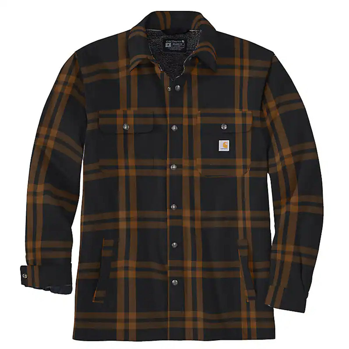 Rugged Flex Relaxed Fit Flannel Sherpa Lined Shirt-Jac