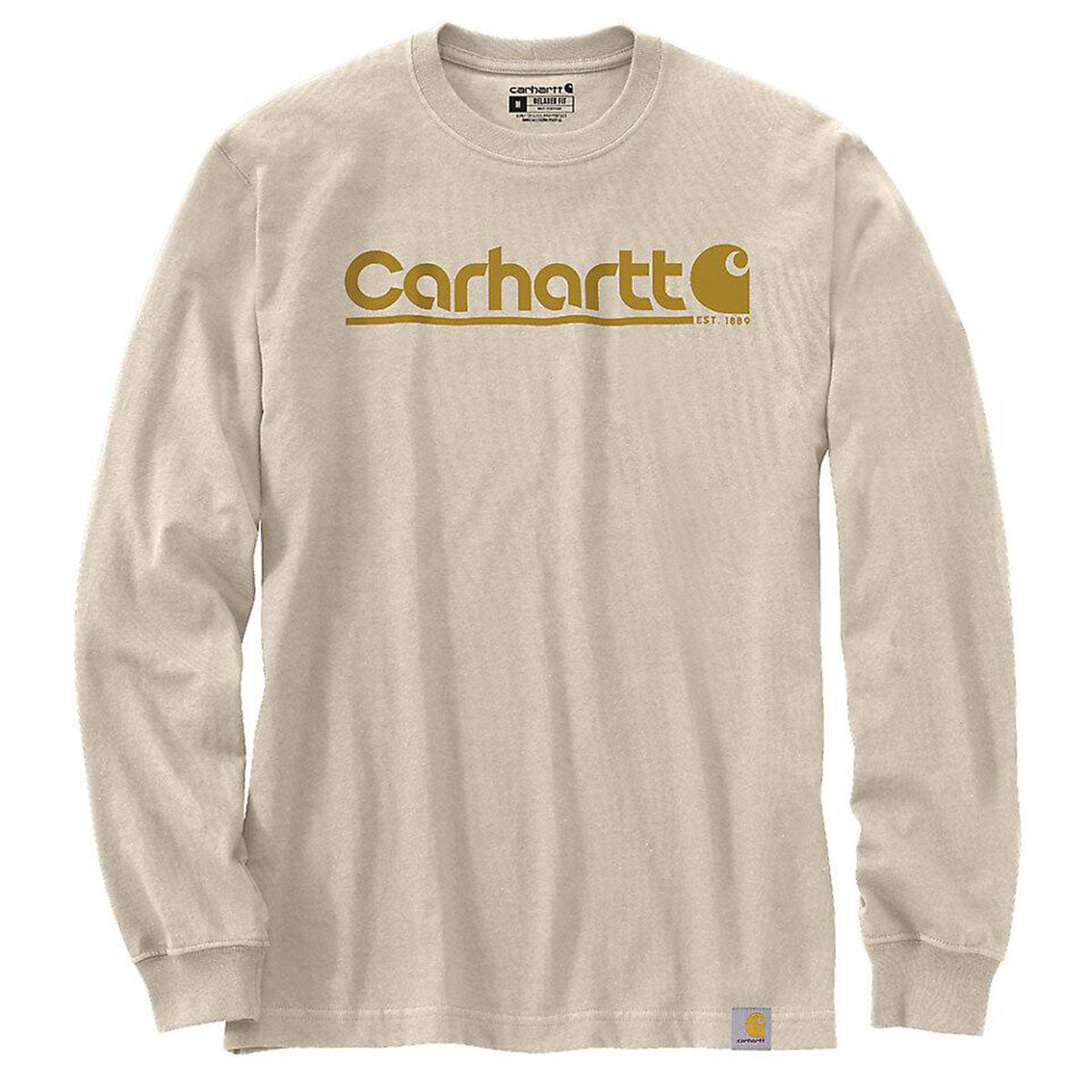 Relaxed Fit Heavyweight Long Sleeve Logo Graphic T-Shirt