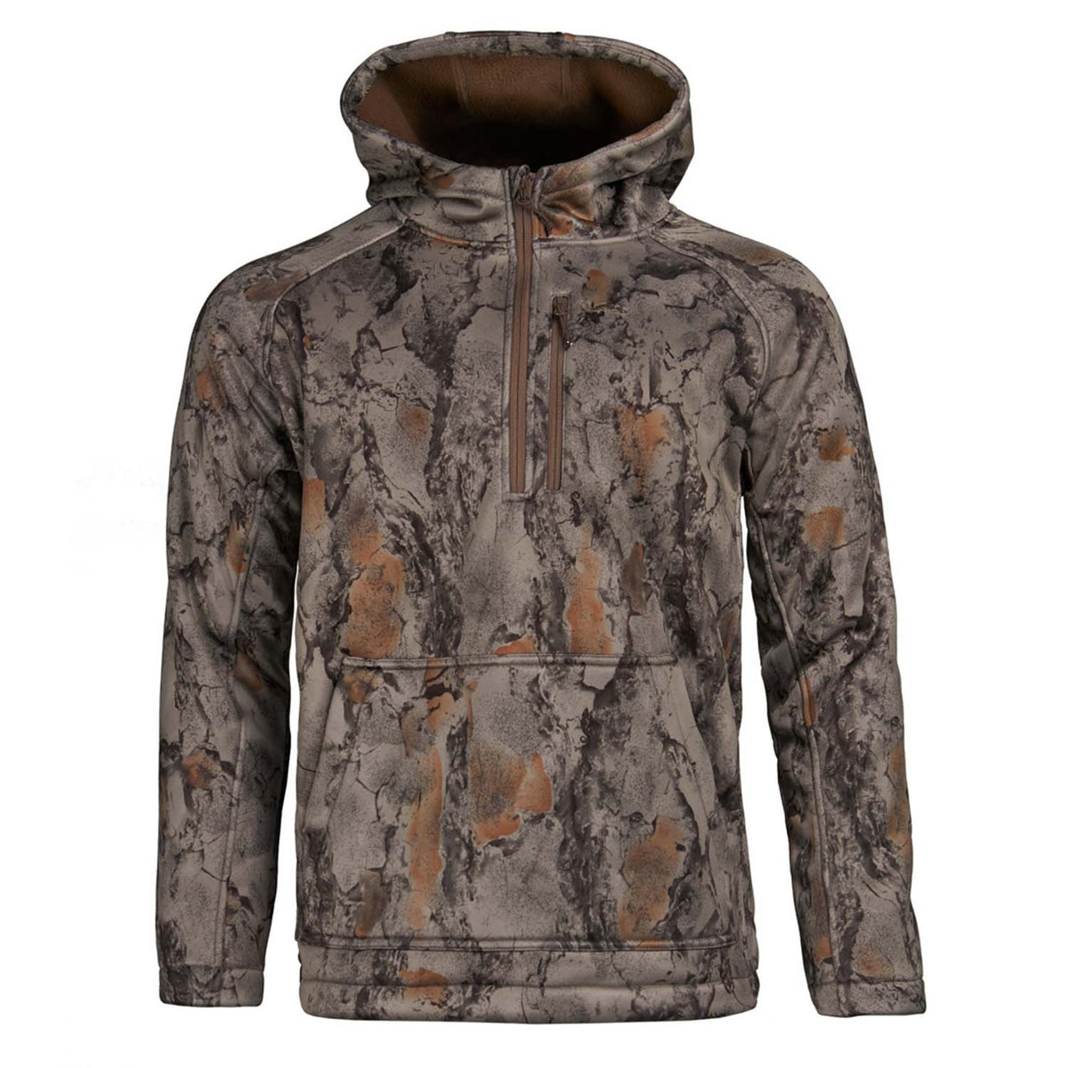 Mid-Weight 1/4 Zip Camo Layering Hoodie