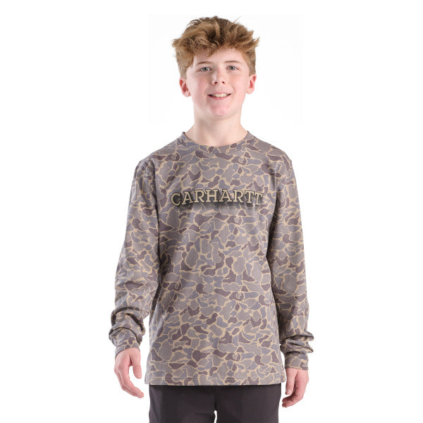Youth Long Sleeve Camo T-Shirt