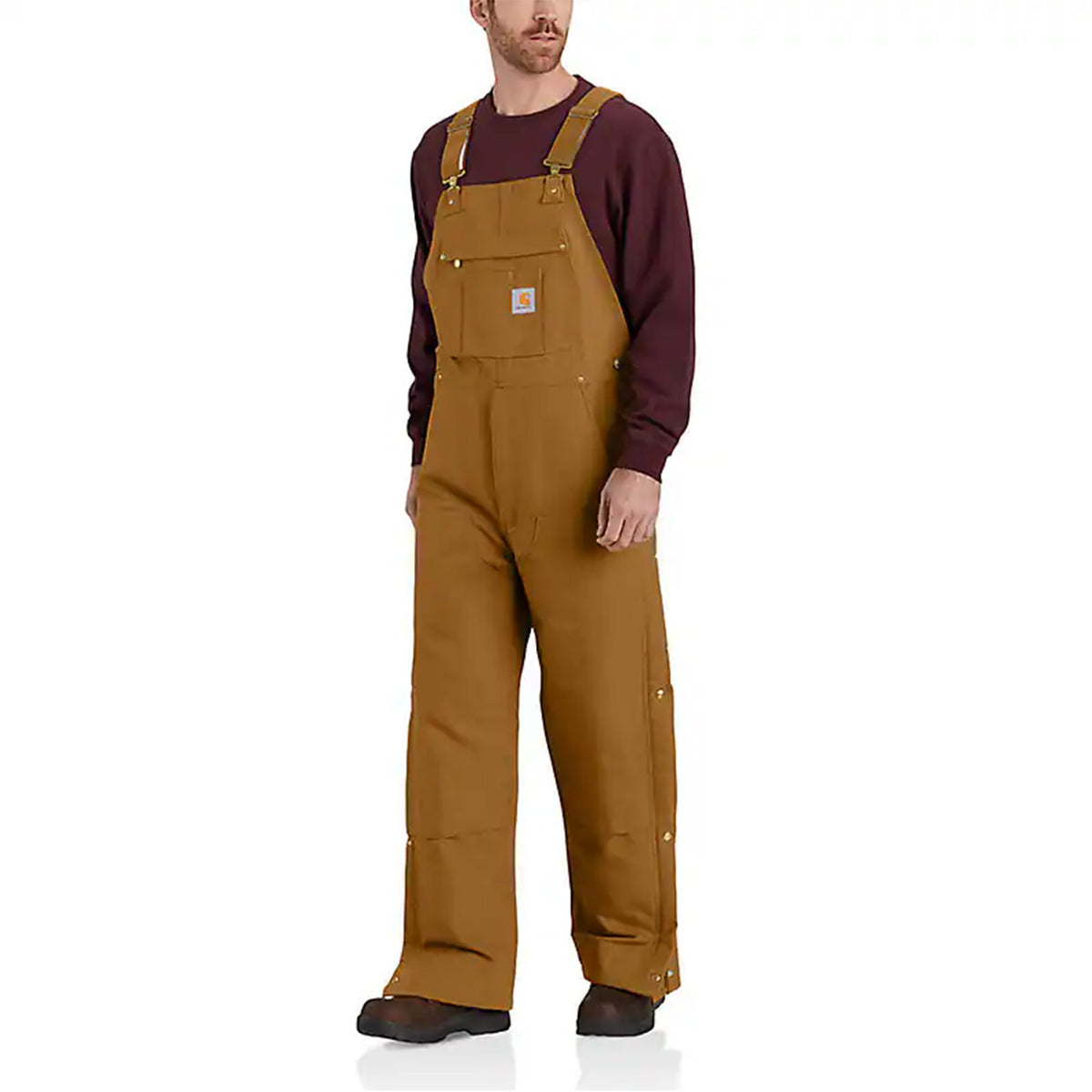 Loose Fit Firm Duck Insulated Bib Overalls
