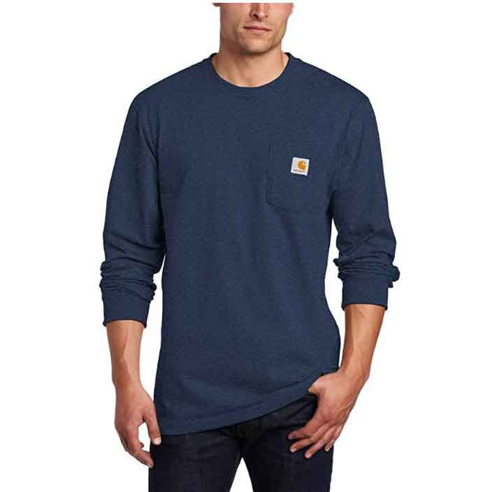 Loose Fit Heavyweight Long Sleeve Pocket T-Shirt