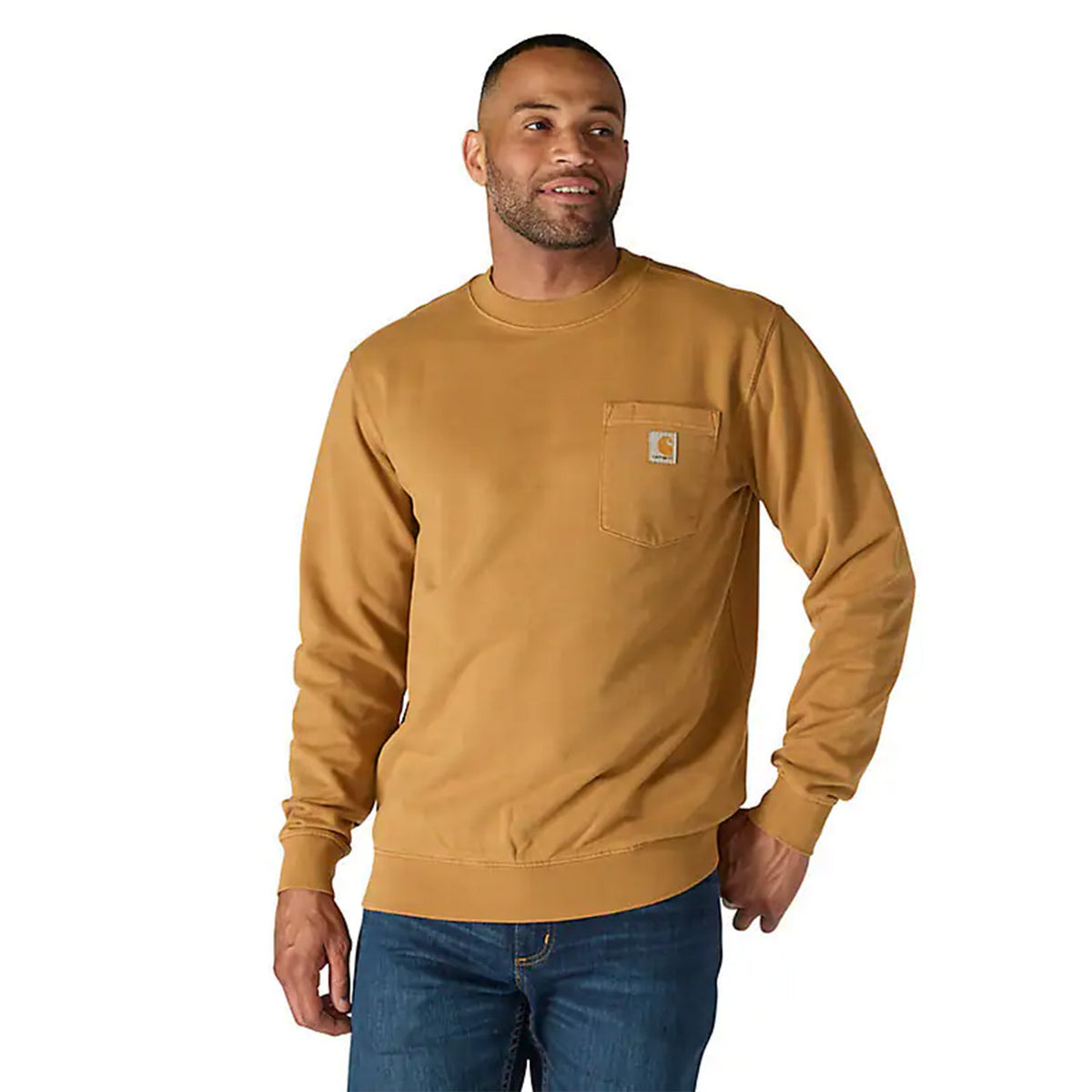 Relaxed Fit Midweight Garment Dyed French Terry Crewneck Sweatshirt