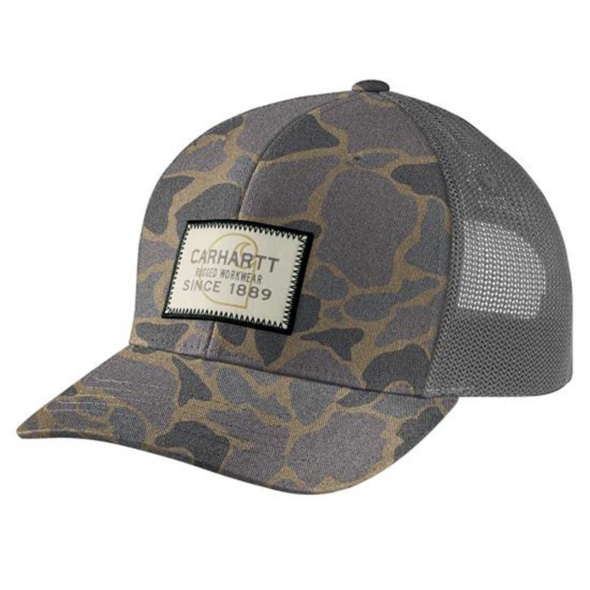 Wool Mesh Back Camo Logo Patch Cap