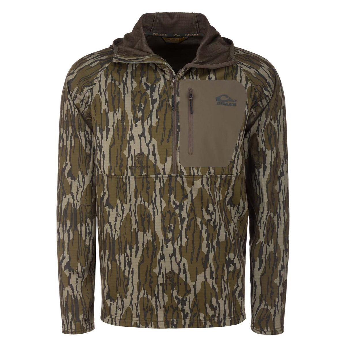 Grid Fleece Half-Zip Hoodie