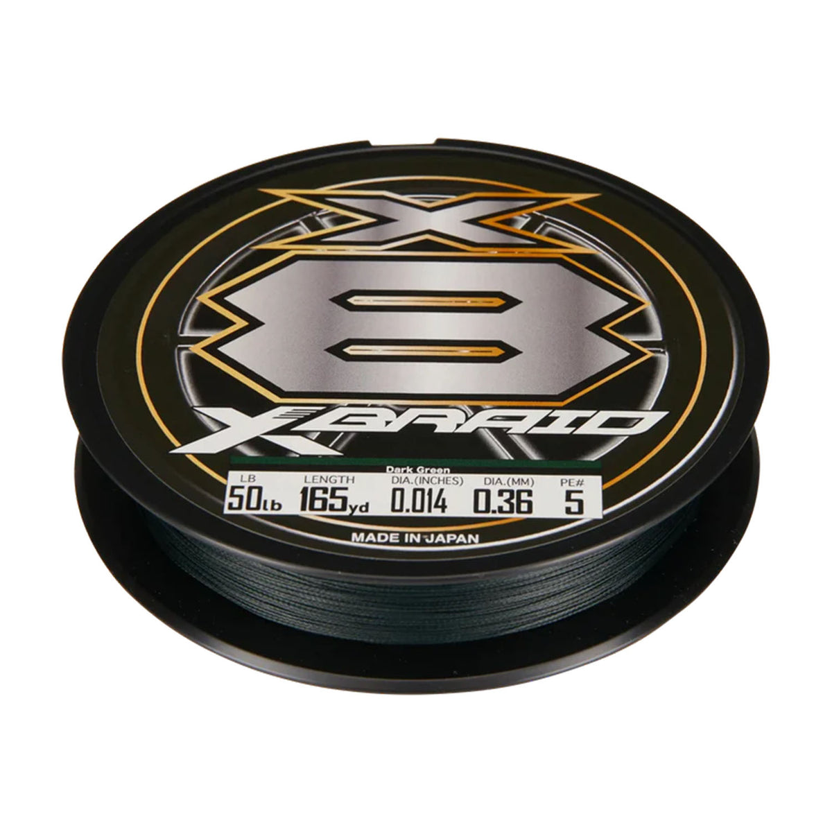 Xbraid X8 Braided Fishing Line, 165 Yard Spool