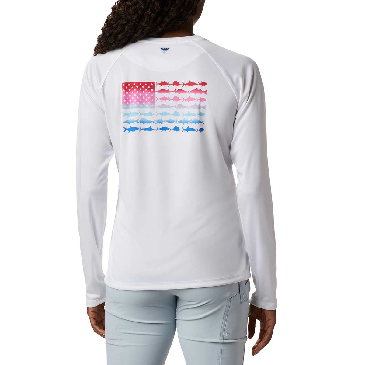 Women's Tidal Tee PFG Fish Flag Long Sleeve