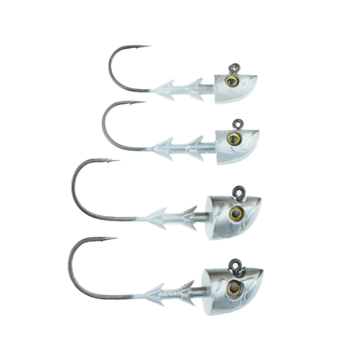 Image of the Freedom Lures Swimbait Heads in Black Shad 4 Pack
