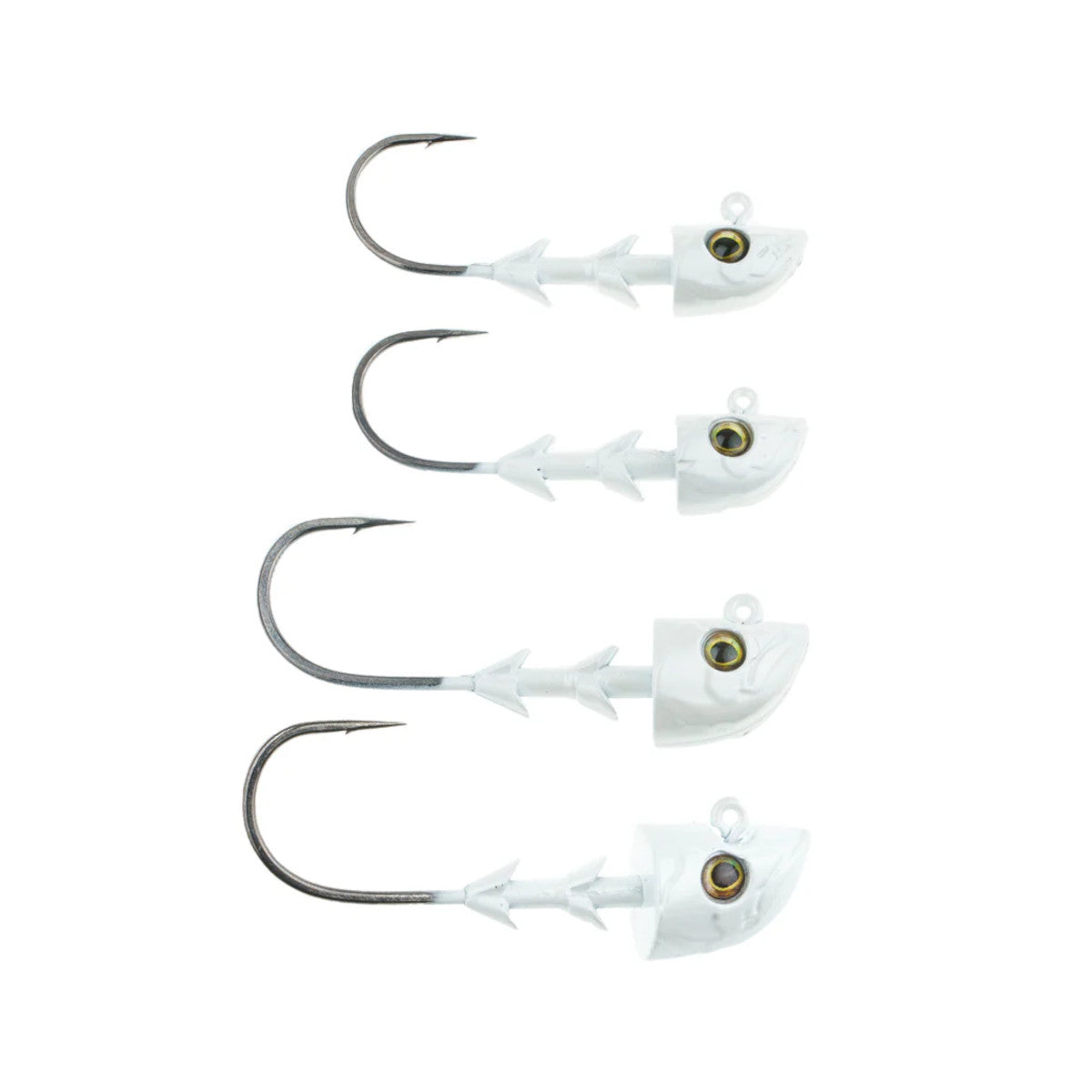 Image of the Freedom Lures Swimbait Heads in Pearl 4 Pack