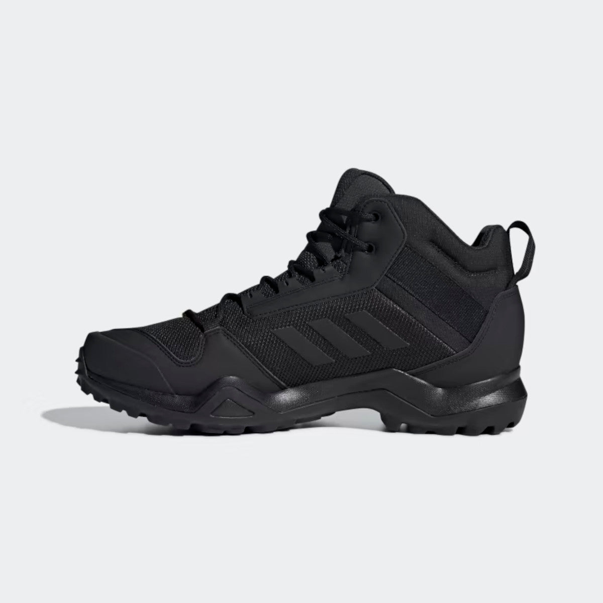 Flipped image of the Adidas TERREX AX3 MID GTX-Black/Carbon