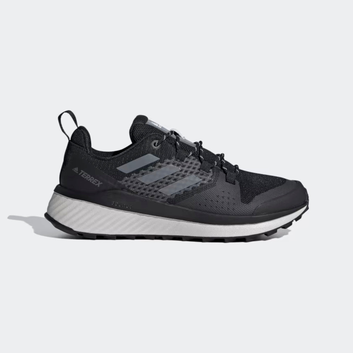 Side Top image of the Adidas Women's Terrex Folgian Hiker - Black/Grey