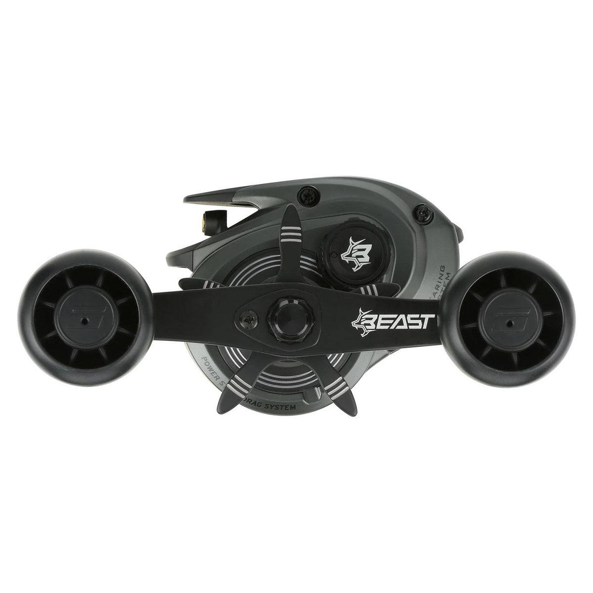 Abu Garcia Beast 200 Low Profile Baitcast Reel sideways image
