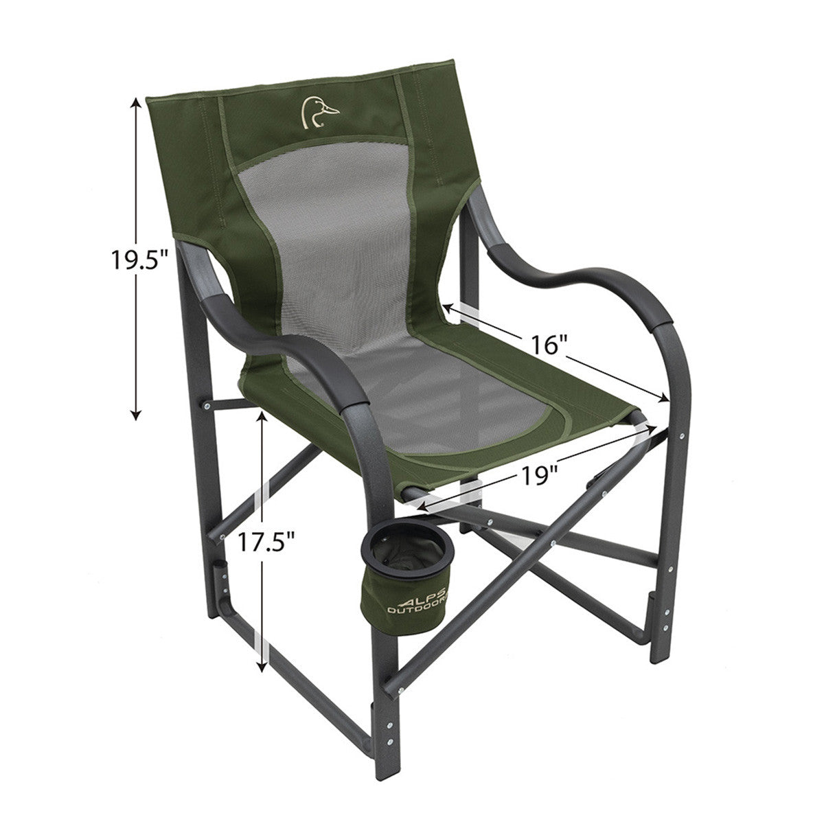 ALPS OutdoorZ Ducks Unlimited Loafing Chair Dimensions Image