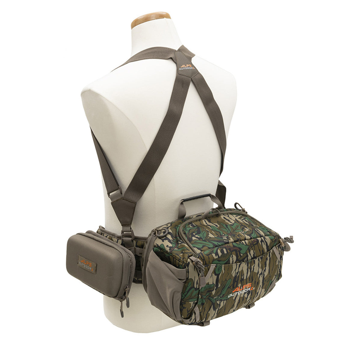 ALPS OutdoorZ Turkey Tracker Hybrid Lumbar/Fanny Pack System Image in Mossy Oak Greenleaf