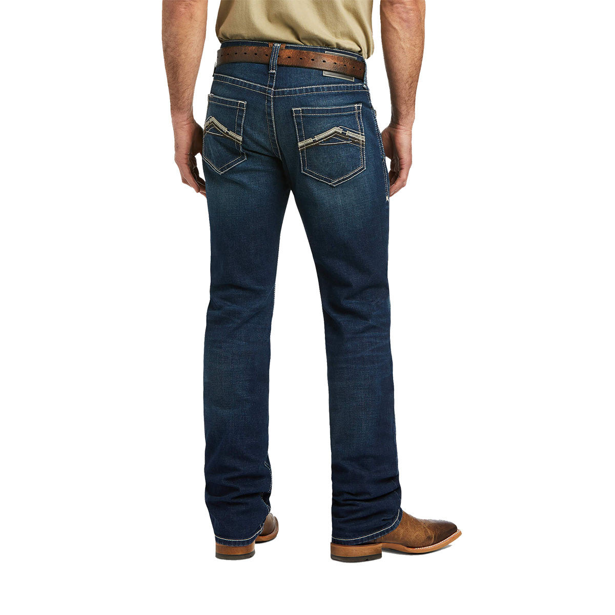 Ariat M5 Straight Stretch Remming Stackable Straight Leg Jeans back image.