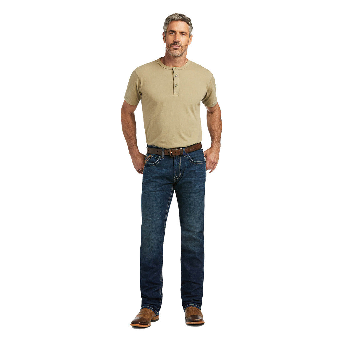 Ariat M5 Straight Stretch Remming Stackable Straight Leg Jeans far away image.