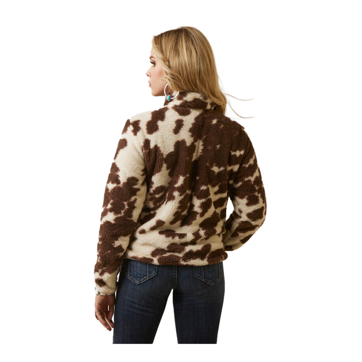 Women's Berber Snap-Front Sweatshirt in Chestnut Paint