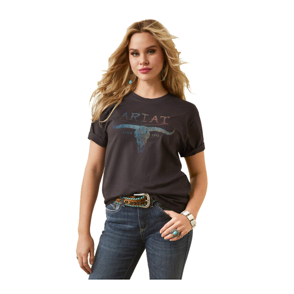 Ariat Women's Patina Steer Short-Sleeve Tee Front Image