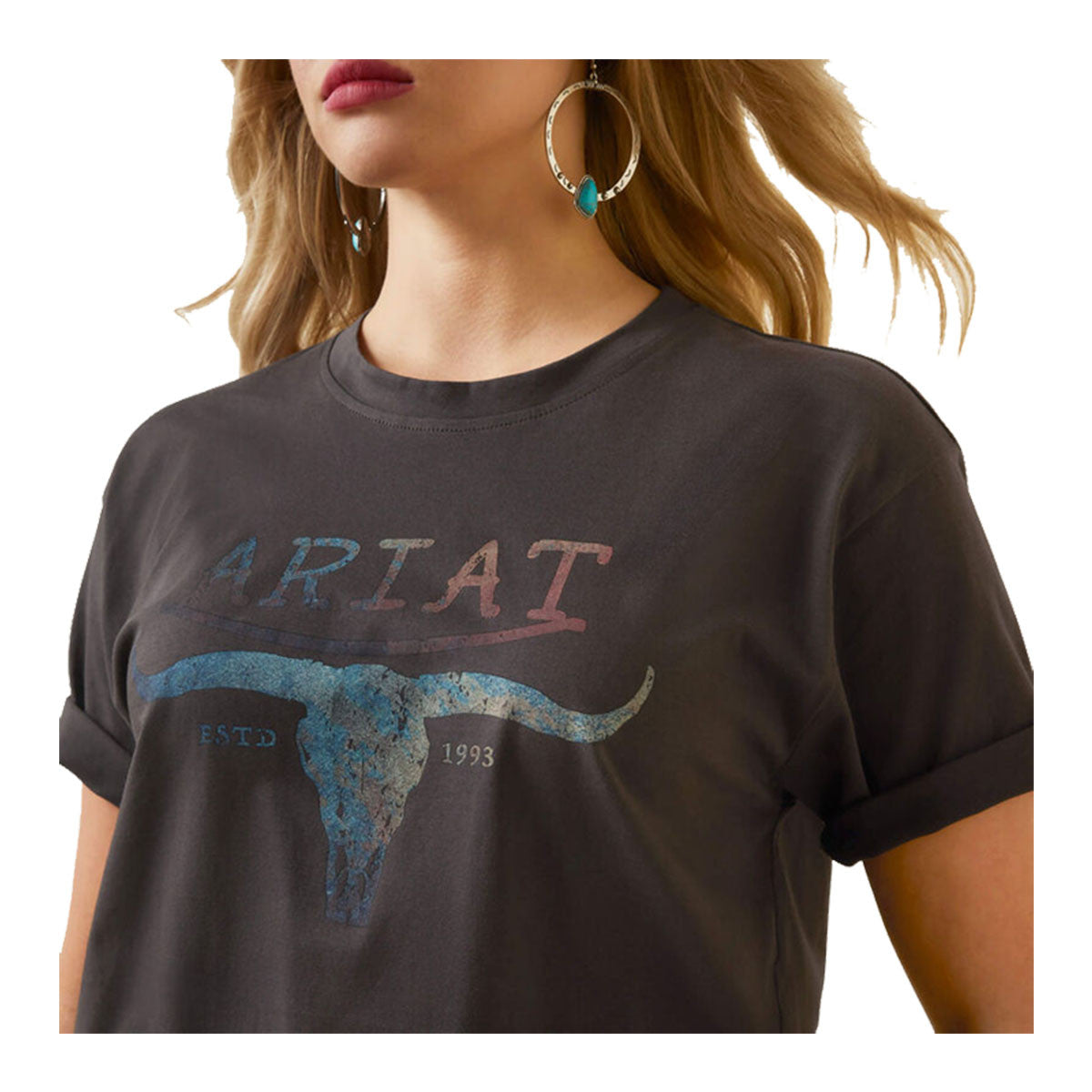 Ariat Women's Patina Steer Short-Sleeve Tee Detailed Image