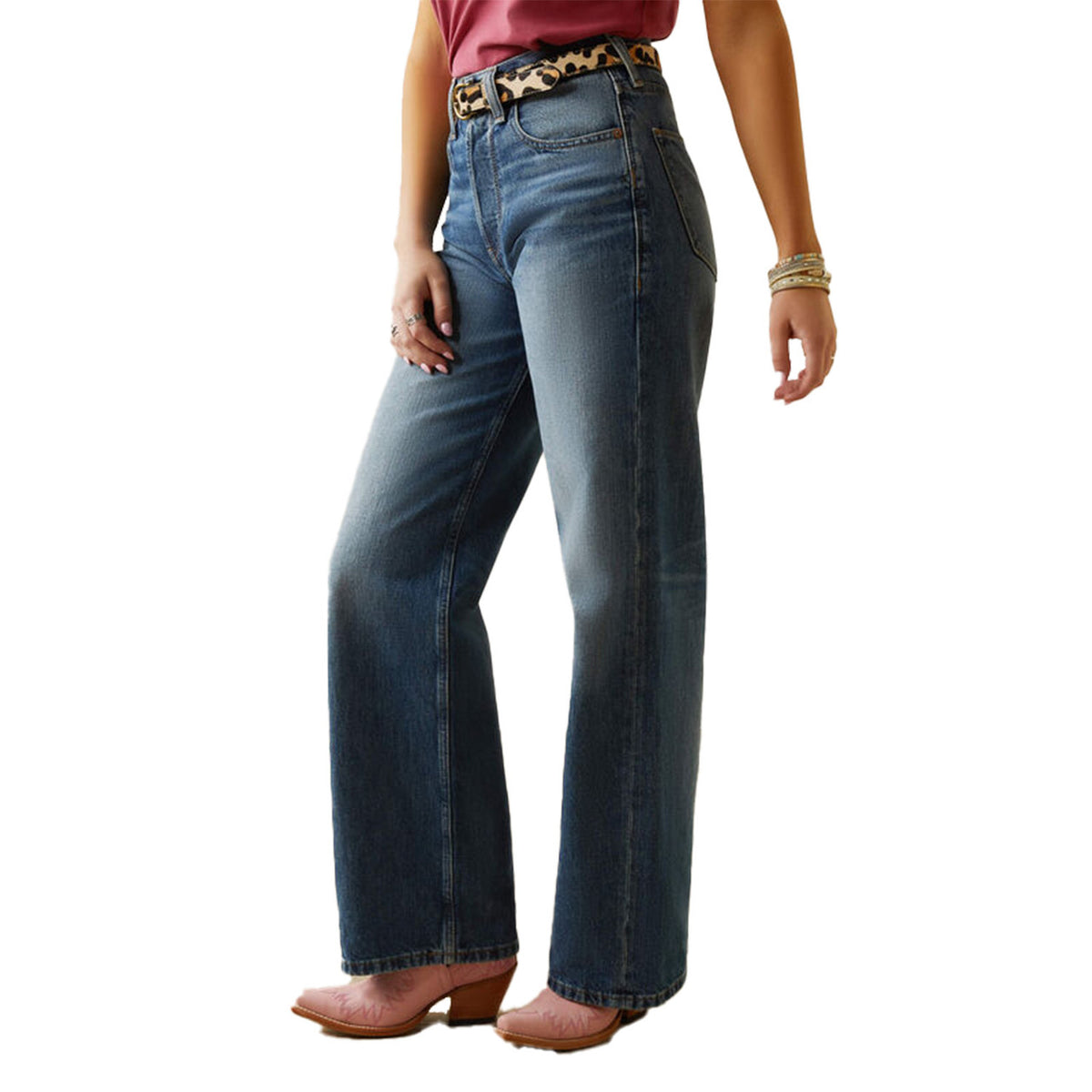  Ariat Ultra High Rise Tomboy Wide Jean image in Moana